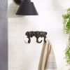 Accent Plus Cast Iron Elephants Wall Hooks