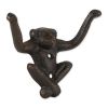 Accent Plus Cast Iron Monkey Wall Hooks - Set of 2