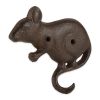 Accent Plus Cast Iron Mouse Wall Hooks - Set of 2