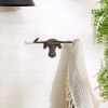 Accent Plus Cast Iron Longhorn Cattle Wall Hook