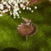 Songbird Valley Cast Iron Leaf Round Bird Bath on Stake