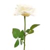 DII Artificial Flowers - Set of 6 Ivory Open Roses