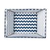 DII Chevron Fabric Collapsible Storage Bin with Metal Frame