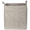 DII PE-Coated Square Woven Paper Bin with Gray Chevrons - 19 inches