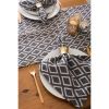 DII Black and White Diamond Pattern Table Runner - 72 inches