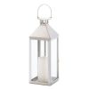 Accent Plus Stainless Steel Notches Lantern - 15 inches