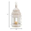 Accent Plus Moroccan White Candle Lantern - 13 inches