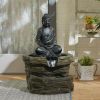 Accent Plus Buddha Lighted Garden Fountain