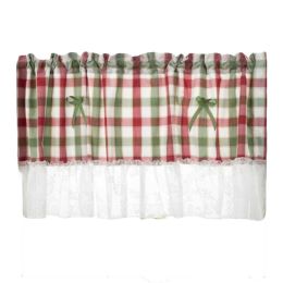 Lace/Grid Short Kitchen Curtain Half Window Curtain Cafe Curtain Tier Curtain