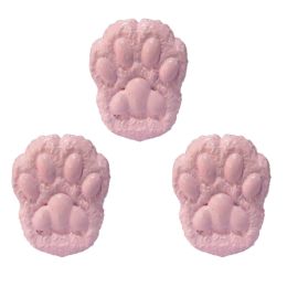 3 Pcs Resin Drawer Knobs Lifelike Cat Paws Dresser Closet Handle Pulls for Cupboard Cabinet Kids Room Decor,Pink