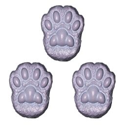 3 Pcs Lifelike Drawer Knobs Resin Fluffy Cat Paws Dresser Closet Handle Pulls for Cupboard Cabinet Kids Room Decor,Purple