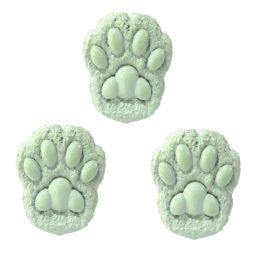 3 Pcs Green Lifelike Fluffy Cat Paws Drawer Knobs Resin Dresser Closet Handle Pulls for Cupboard Cabinet Kids Room Decor