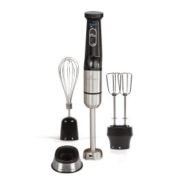 Emeril Lagass Blender & Beyond Plus Cordless Rechargeable Immersion Blender with Variable Speed, Double Beater, Black with Stainless Steel