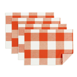 Better Homes & Gardens Farma Placemat, Pumpkin, 4 Piece, Available in Multiple Colors