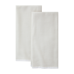 Better Homes & Gardens Papyrus-Beige Cotton-and-Polyester Woven Dual-Purpose Oversized Kitchen Towels 2 Pack