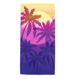 Magenta Sun Set Beach Towel; 30" x 60"