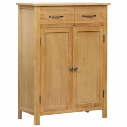 Shoe Cabinet 29.9"x14.6"x41.3" Solid Oak Wood