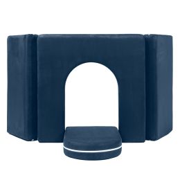 Jaxx Zipline Playscape Castle Gate - Playtime Furniture for Imaginative Kids, Navy