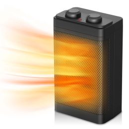 Space Heater for Indoor Use Portable Ceramic HeaterFan with Thermostat