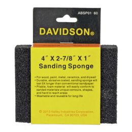 60 Grit 4" x 2.88" x 1" Sanding Sponge - Davidson