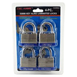 4-pc. 50mm Keyalike Laminated Padlocks