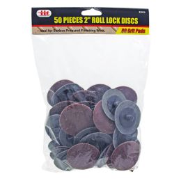 50-pc. 2" Roll Lock Disc - 80 Grit