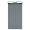 Garden Log Storage Shed Galvanized Steel 67.7"x35.8"x60.6" Gray