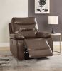 Aashi Recliner (Power Motion); Brown Leather-Gel Match