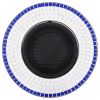 Mosaic Fire Pit Blue and White 26.8" Ceramic