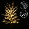 5Ft Dimmable Lighted Cypress Tree Birch Twig 120 LED 8 Mode Warm White with Timer Remote Xmas Indoor Tabletop Home Holiday Party Wedding Decoration