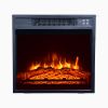 ZOKOP 47 Inch Log Brown Fireplace TV Cabinet 1400W Single Color/Fake Firewood/Heating Wire/With Small Remote Control RT