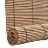 Bamboo Roller Blinds 2 pcs Brown 47.2" x 86.8"