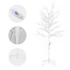 5Ft Dimmable Lighted Cypress Tree Birch Twig 120 LED 8 Mode Warm White with Timer Remote Xmas Indoor Tabletop Home Holiday Party Wedding Decoration