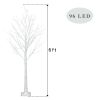 6 Feet 96 LED Lighted Birch Tree for Thanksgiving Decor Home Wedding Party Indoor Outdoor Christmas