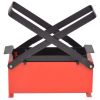 Paper Log Briquette Maker Steel 13.4"x5.5"x5.5" Black and Red