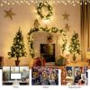 4 Pieces Christmas Decoration Set with Garland Wreath and Entrance Trees