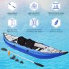 Inflatable Kayak Set with Paddle & Air Pump, Portable Recreational Touring Kayak Foldable Fishing Touring Kayaks, Tandem 2 Person Kayak