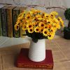 3 Bouquet 15 Heads 7 Branches Artificial Faux Silk Sunflower Home Party Decor