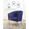 Colla Accent Chair in Midnight Blue Velvet & Gold