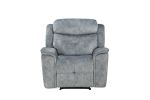 Mariana Recliner; Silver Gray Fabric