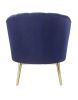 Colla Accent Chair in Midnight Blue Velvet & Gold