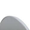 35 Inch Modern Oval Hanging Accent Wall Mirror with Metal Frame; Silver; DunaWest