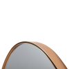 35 Inch Oval Hanging Accent Wall Mirror with Metal Frame; Matte Gold; DunaWest