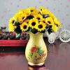 3 Bouquet 15 Heads 7 Branches Artificial Faux Silk Sunflower Home Party Decor