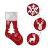 4 Pack 18inch Christmas Stockings Large Xmas Red And White Snowflake Reindeer Antelope Christmas Tre