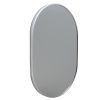 35 Inch Modern Oval Hanging Accent Wall Mirror with Metal Frame; Silver; DunaWest