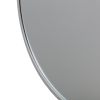 35 Inch Modern Oval Hanging Accent Wall Mirror with Metal Frame; Silver; DunaWest