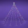 9FT Multi Color 14-Function LED Light Show Cone Christmas Tree; Outdoor Christmas Decorations LED Christmas Cone Trees/RGBY