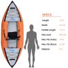 Inflatable Kayak Set with Paddle & Air Pump, Portable Recreational Touring Kayak Foldable Fishing Touring Kayaks, 1 Person