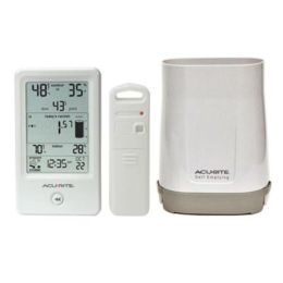 AcuRite Rain Gauge with Indoor/Outdoor Temperature